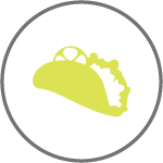 Graphic of a taco to represent Anita's Mexican Resturant